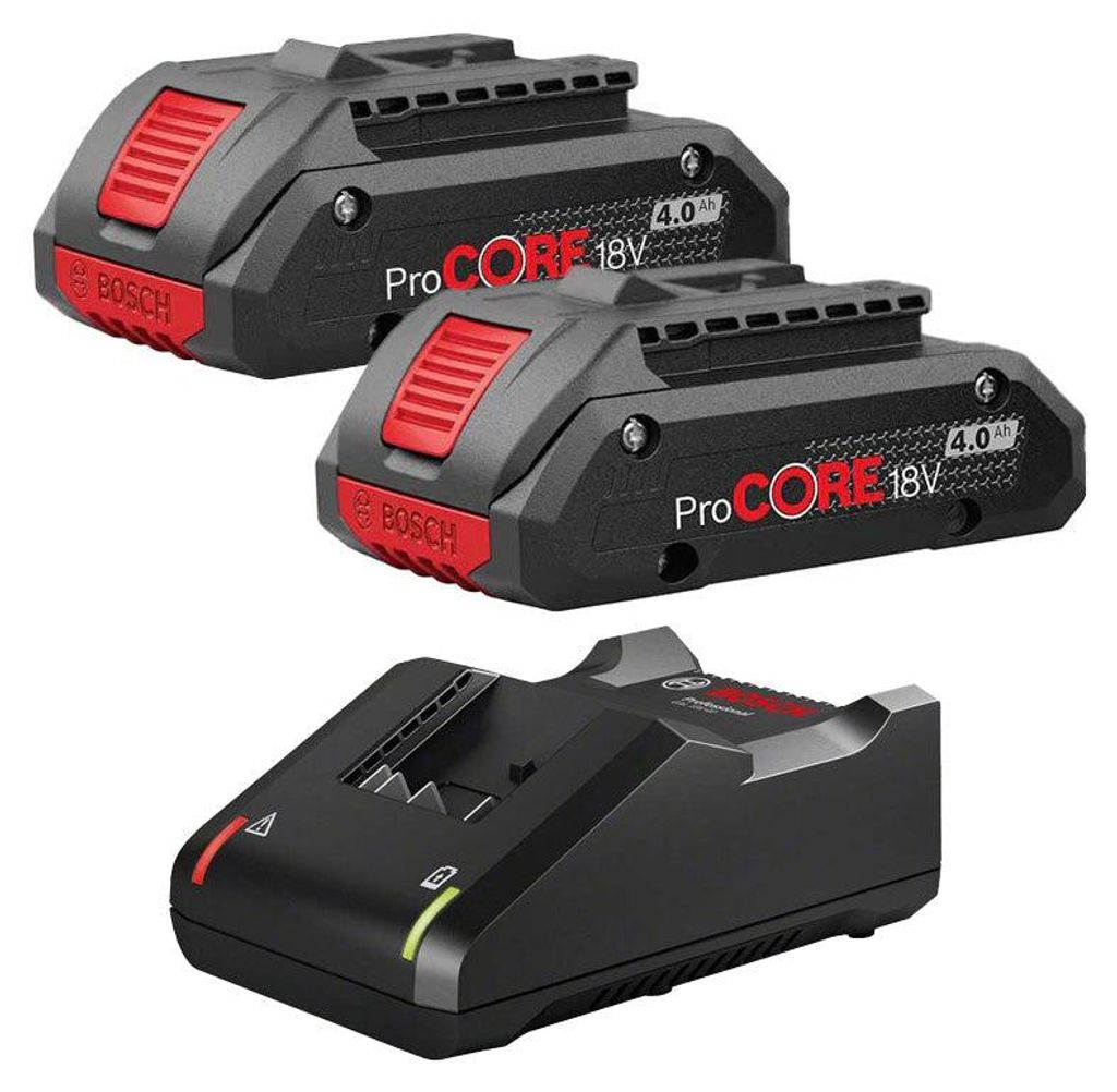 Lot de 2 batteries ProCore 4Ah + chargeur GAL 18V-40 Bosch Image du produit 