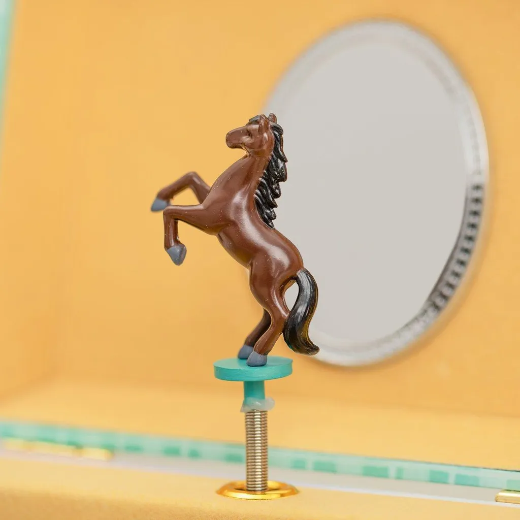 Coffret à bijoux musical Cheval - Boîte de rangement pour petite fille