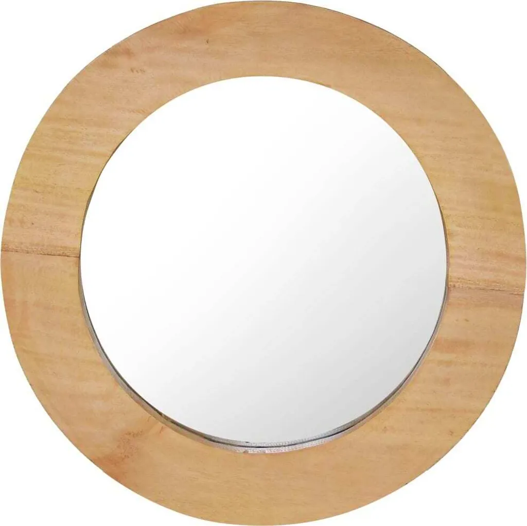Specchio Rotondo in Teak 40 cm The Living Store - Legno Massello Naturale