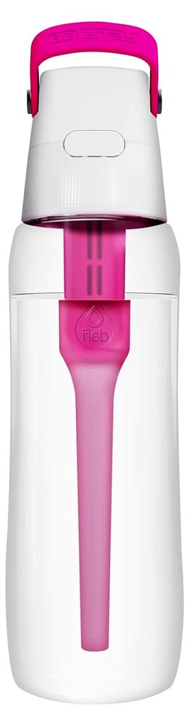 Trinkflasche mit Filter Solid 0,7 L Rosa - Wasserflasche filtert Chlor beim Trinken, Wasserfilter Flasche, Water Filter Bottle - für unterwegs, Re...