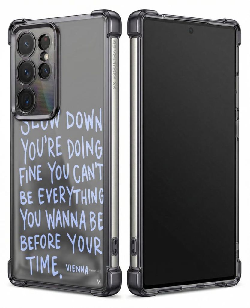 Personalisierte Hülle mit Bild für Samsung Galaxy S22 Elektroplattiert TPU Stoßdämpfer Handyhülle mit Langsamer, du machst das gut.