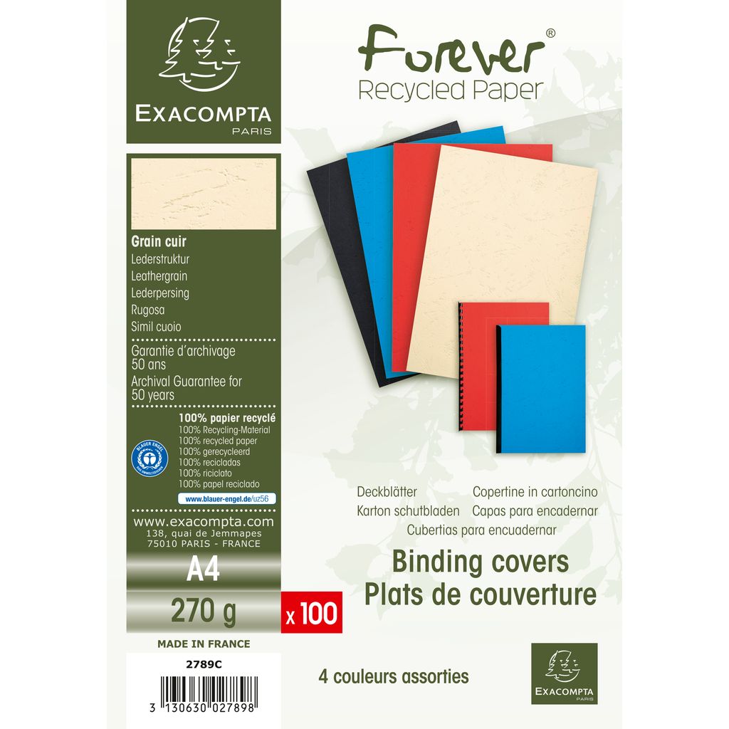 Exacompta 100er Einbanddeckel Evercover 270g/qm Produktbild 7