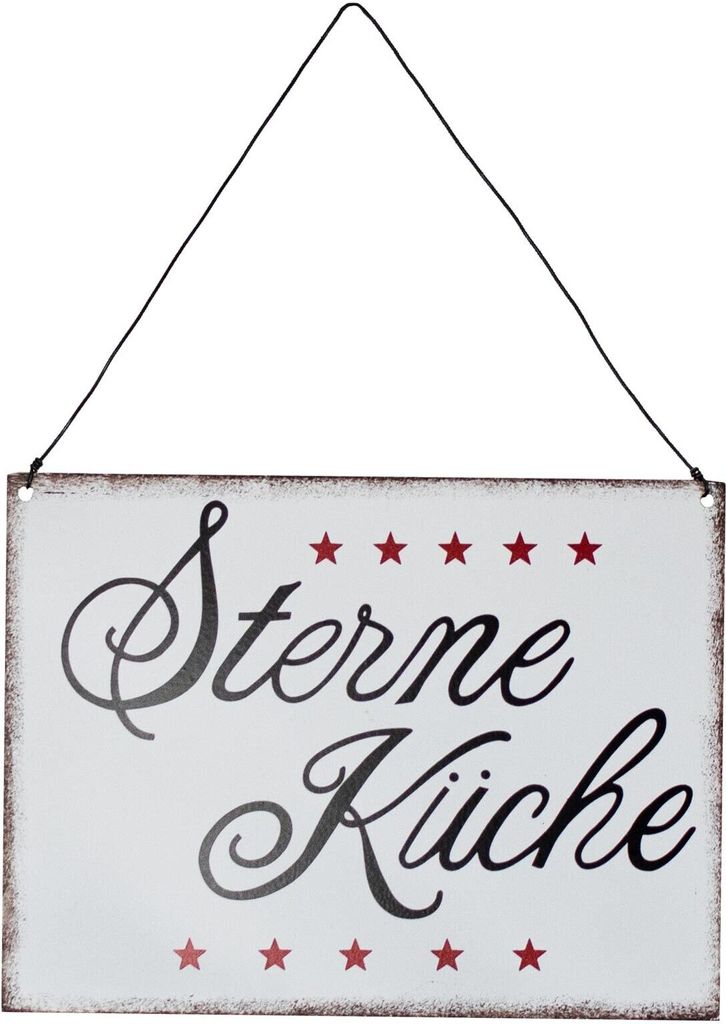UNUS Metallschild Sterneküche Vintage Look Blechschild Produktbild 