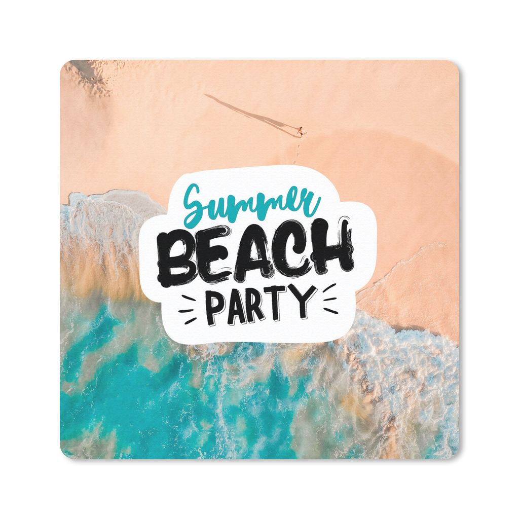 MuchoWow Mauspad Mousepad Sommer - Sprichwörter - Strand - Meer 30x30 cm - Mousepads - Maus Mat - Pad - Mausunterlage - Gaming