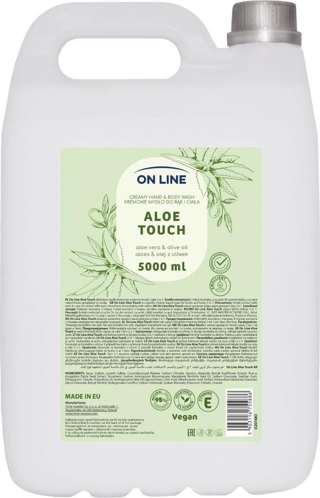 Mydło w płynie On Line Aloes 2w1 5 l