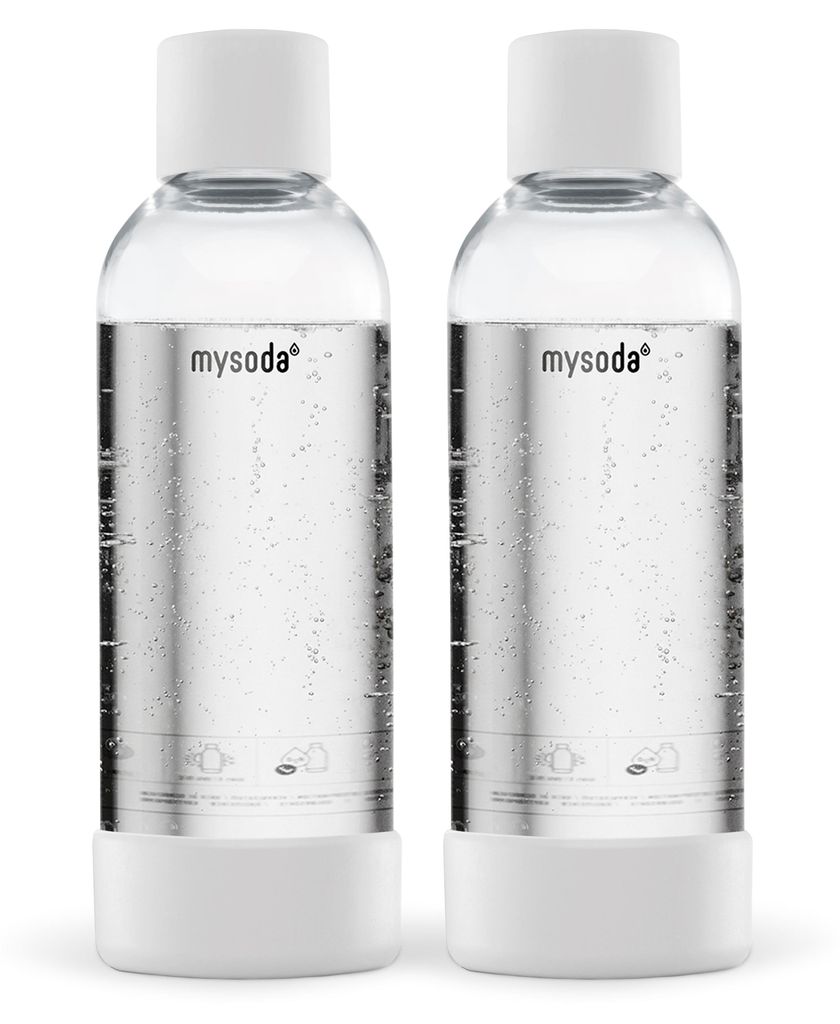 Mysoda 1L Wasserflaschen 2er-Set (PET), White Produktbild 