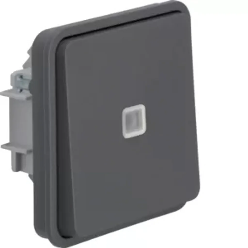 Bouton-poussoir éclairé Berker 50463525 : visibilité nocturne IP55