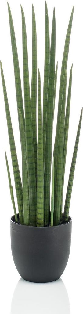 artplants.de Kunst Sansevieria Cylindrica KICHIRO im Dekotopf, grün, 70cm - Kunststoff Sukkulente