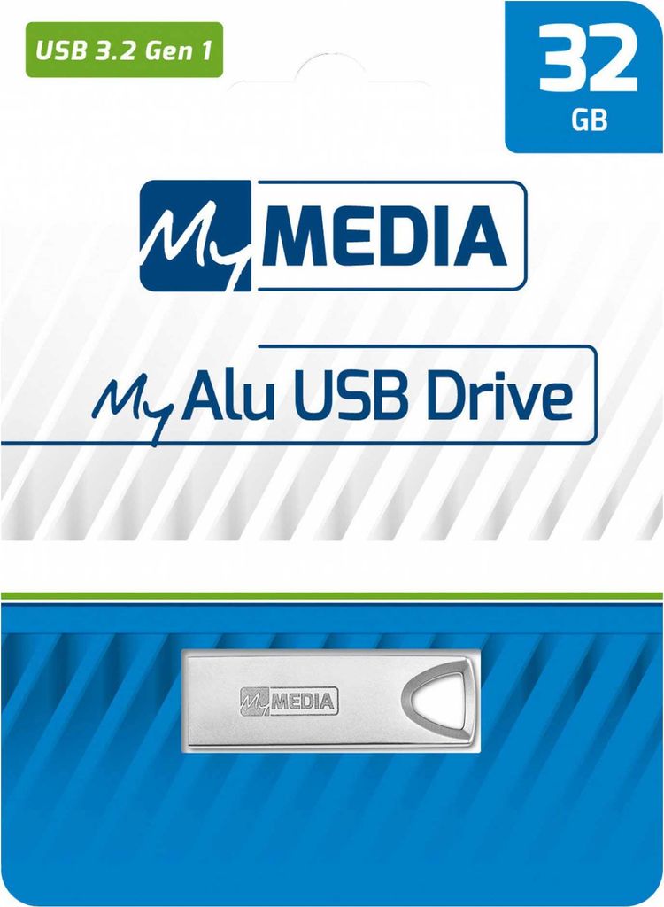 MyMedia USB-Flash-Disk, USB 3.2, 32GB, MyAlu, silber, 69276, USB A