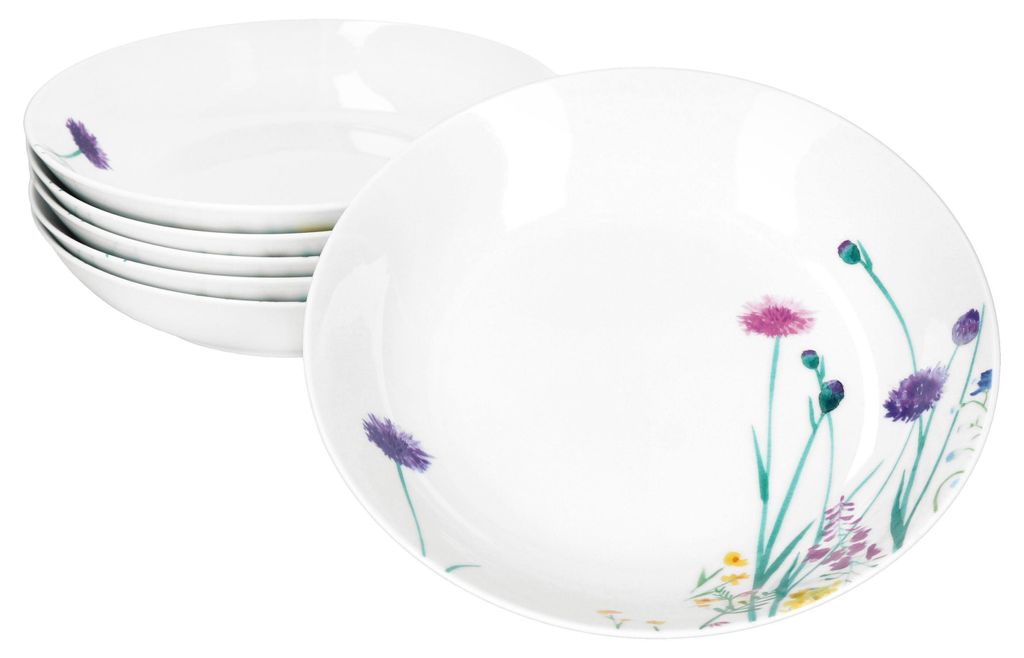 6er Set Marie Suppenteller 400ml Porzellan 6 Personen tiefe Produktbild 