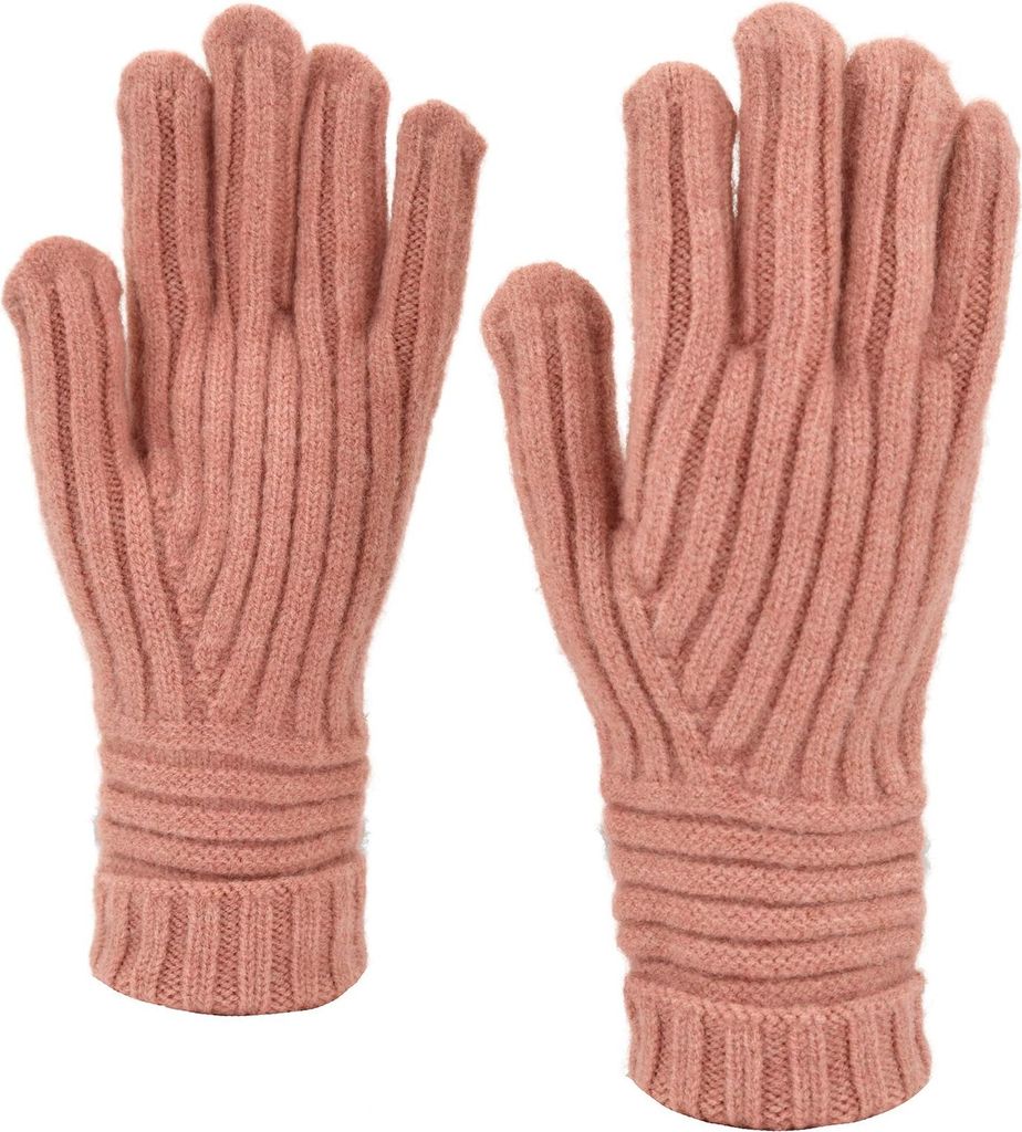 styleBREAKER Damen Strickhandschuhe mit Rippenmuster | Weiche unifarbene Feinstrick Handschuhe | Elastisch, angenehm & warm | In vielen Farben erh...