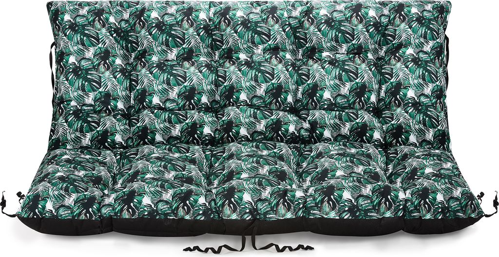 SuperKissen24. Sitzkissen Bankkissen Bankauflage für Gartenbank - 180x50 cm und Rückenlehne 180x60 cm - Outdoor und Indoor - Dunkelgrün