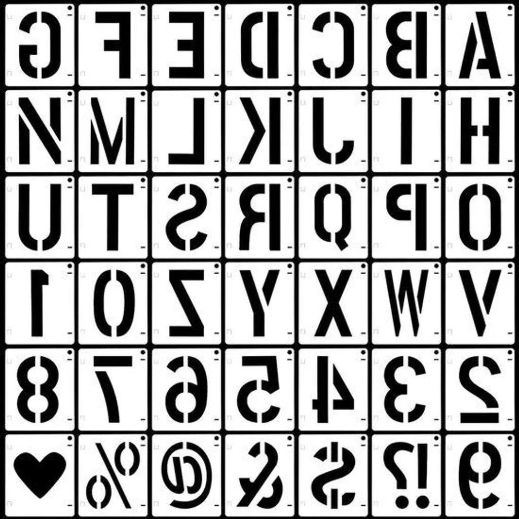Kit de lettres pour dessin et déco murale - 42 pièces en plastique 10 cm
