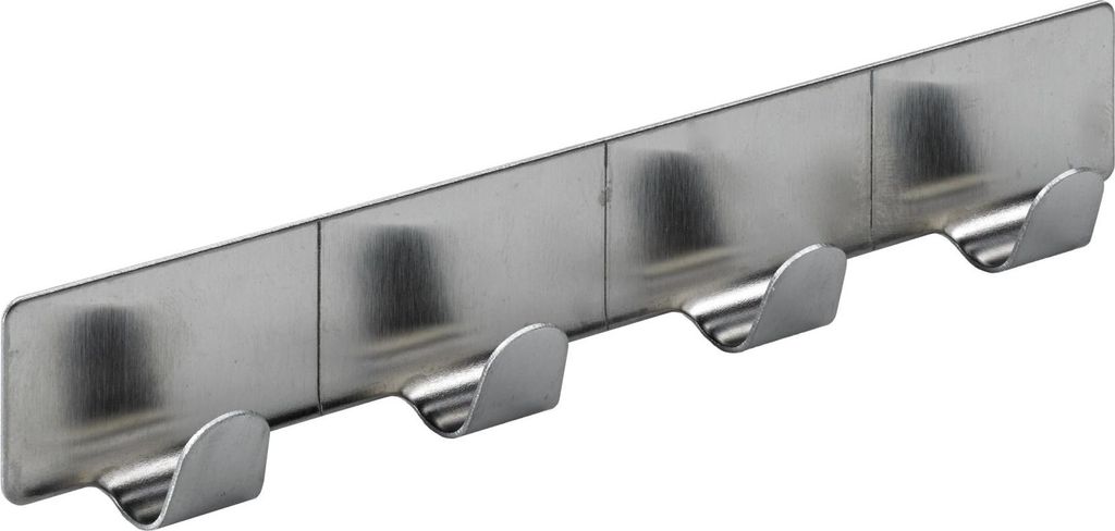Hettich Garderobenleiste selbstklebend 4 Haken 15,0 x 2,8 x 2,0 cm