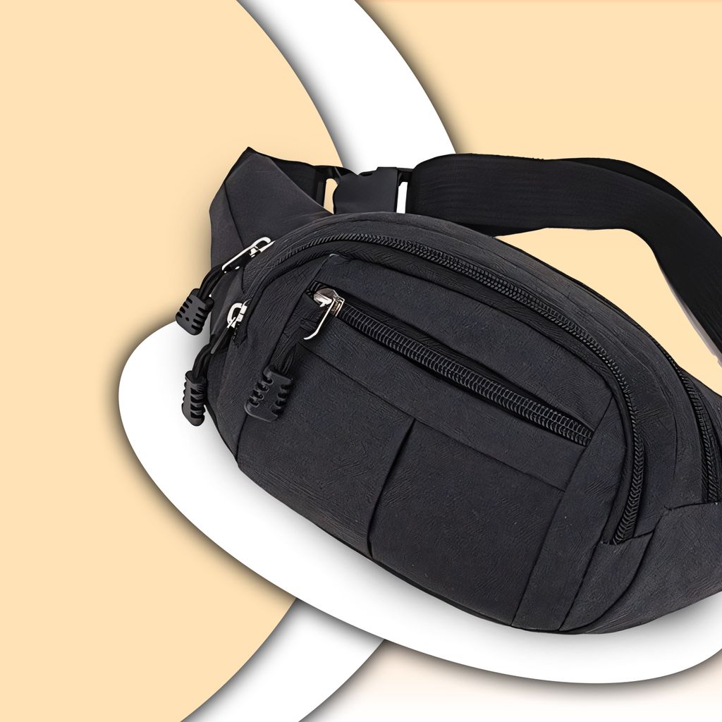 Bauchtasche Unisex - Leichte Nylon Hüfttasche Für Sport & Reisen (32x15cm)