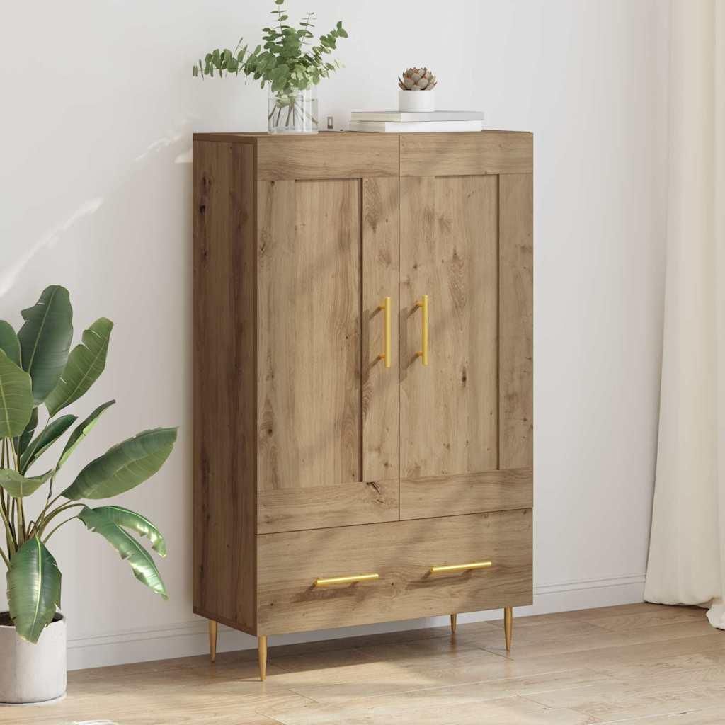"Schlussverkauf" Highboard 1 PC - Anrichte/Sideboard - Mit Stauraum - Artisan-Eiche 69,5x31x115 cm Holzwerkstoff C6837