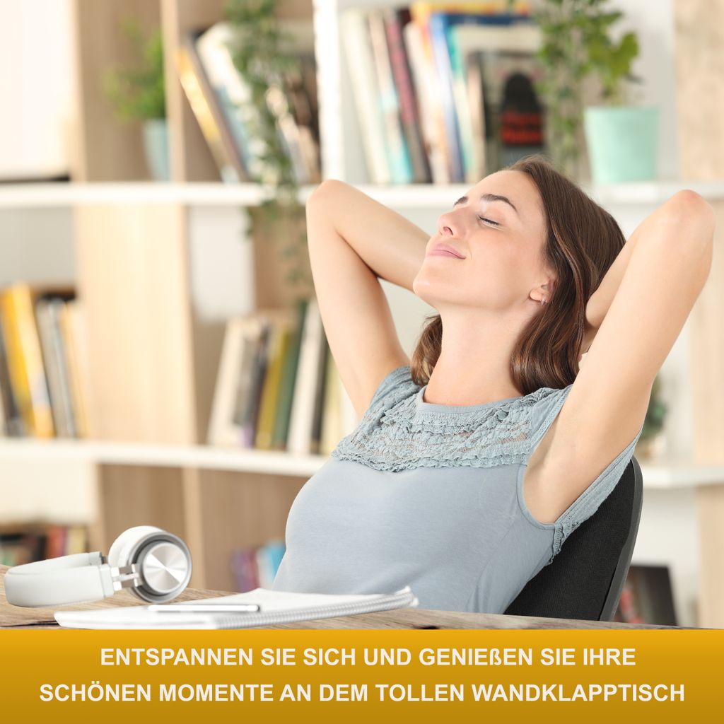 Wandklapptisch Schreibtisch Tischplatte 80x40 cm in Eiche Produktbild 7