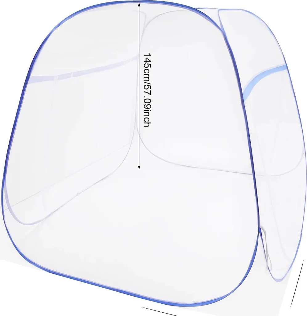 Ciel de lit moustiquaire bleu canopée pour chambre adulte et enfant
