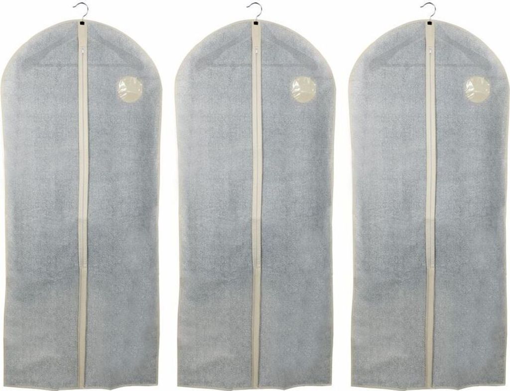 MSV Premium Kleidersack Kleiderhülle Kleider Schutzhülle Kleidersäcke 60x135 cm - 3 Stück