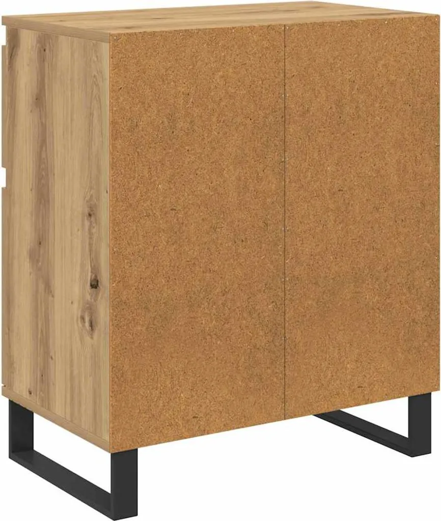 Credenza Artisan Rovere 60x35x70 cm | Mobiletto Legno e Ferro Industrial