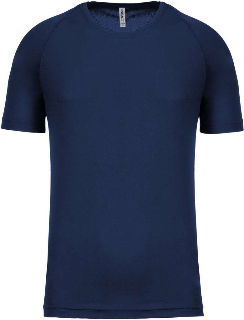 Proact Herren Sport T-Shirt Kurzarm Rundhals Slim Fit Basic Shirt, Größe:L, Farbe:Sporty Navy