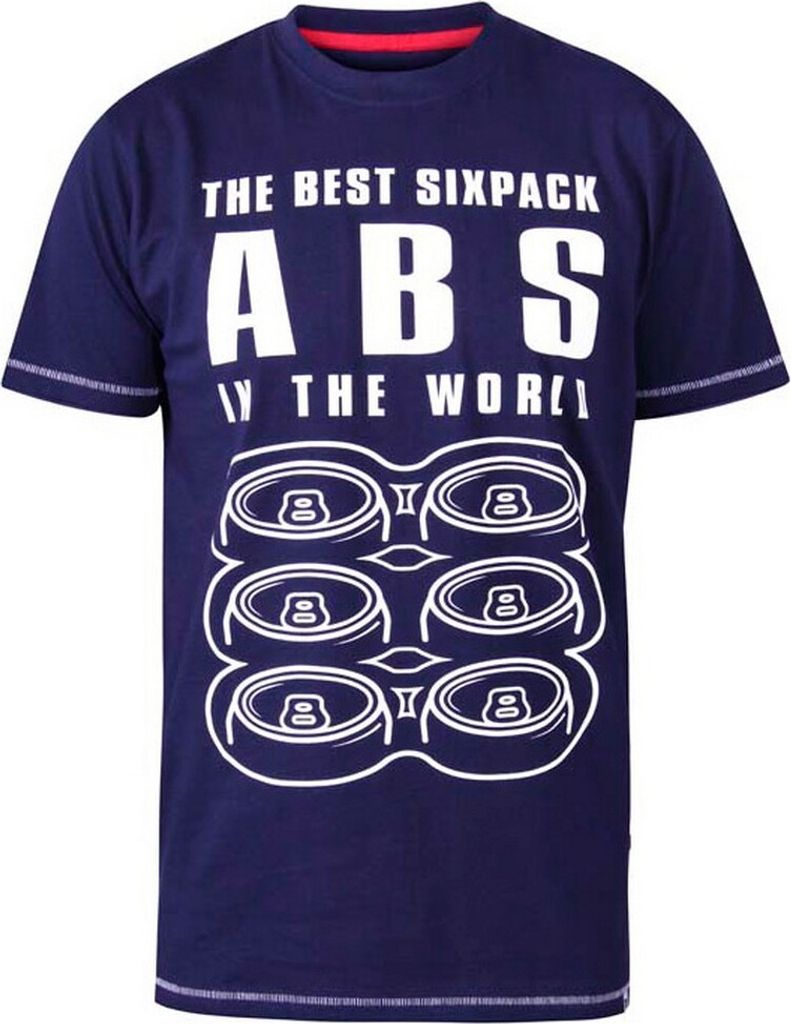 Duke - "D555 Marco" T-Shirt für Herren DC373 (XXL) (Marineblau/Weiß)