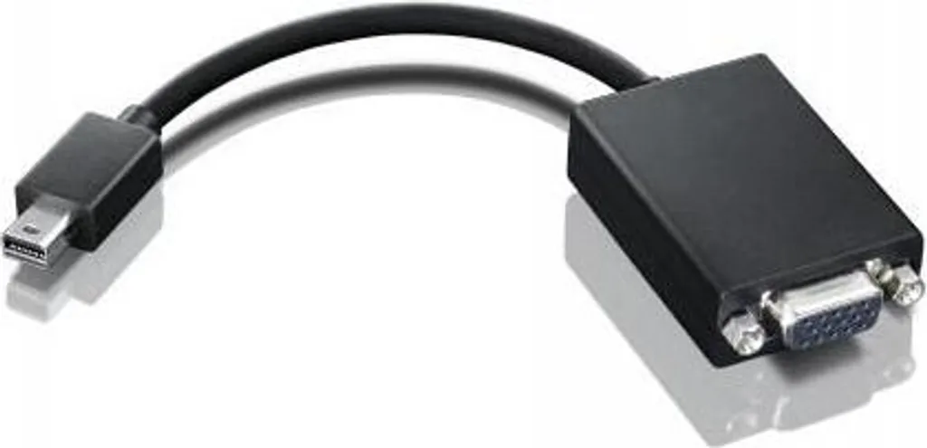 Adaptateur Lenovo Mini DisplayPort vers VGA Noir - Convertisseur Vidéo