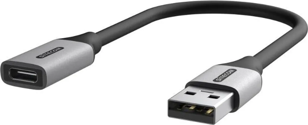 Cavo USB Corto Sitecom AD-1013 15cm | USB-A a USB-C Grigio Nero - 2