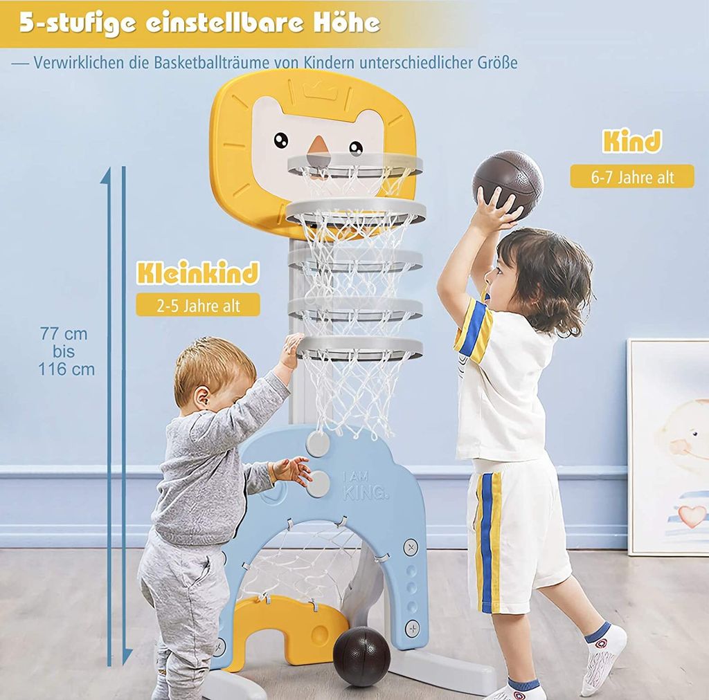 COSTWAY 3 in 1 Kinder Spielplatz, höhenverstellbarer Produktbild 3