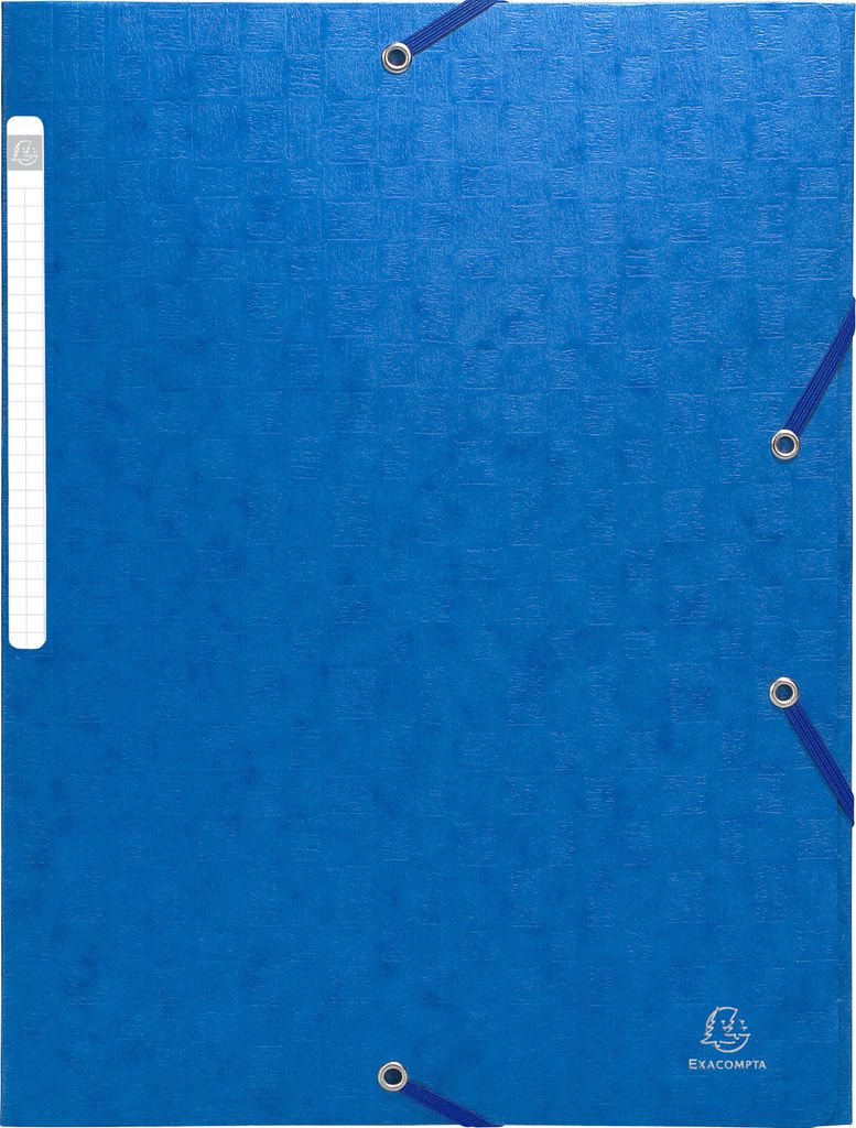 Exacompta 25x Sammelmappe + Gummizug 3 Klappen Karton 600g A4 MAXI Blau 55952E