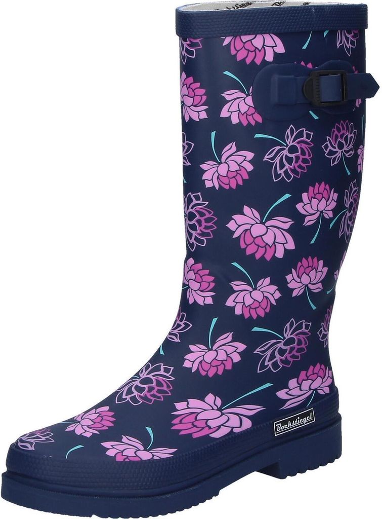 Bockstiegel Damen Regenstiefel Lena dunkelblau/multi Gr. 41