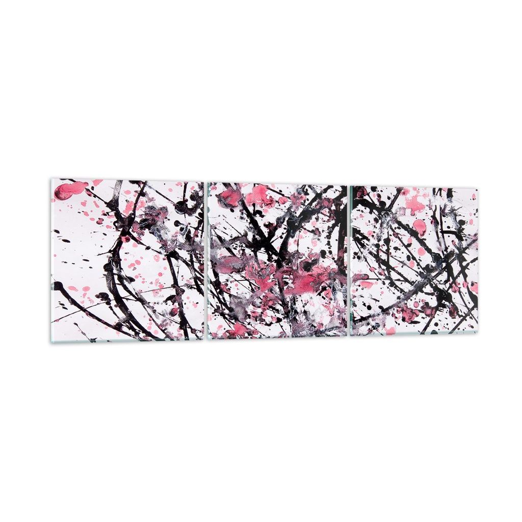 Bilder auf glas - Abstraktion modern - 120x40cm - Glasbilder - Wandbilder - Kunstdruck - zum Aufhängen bereit - Wanddekoration aus Glas - Glas Bil...