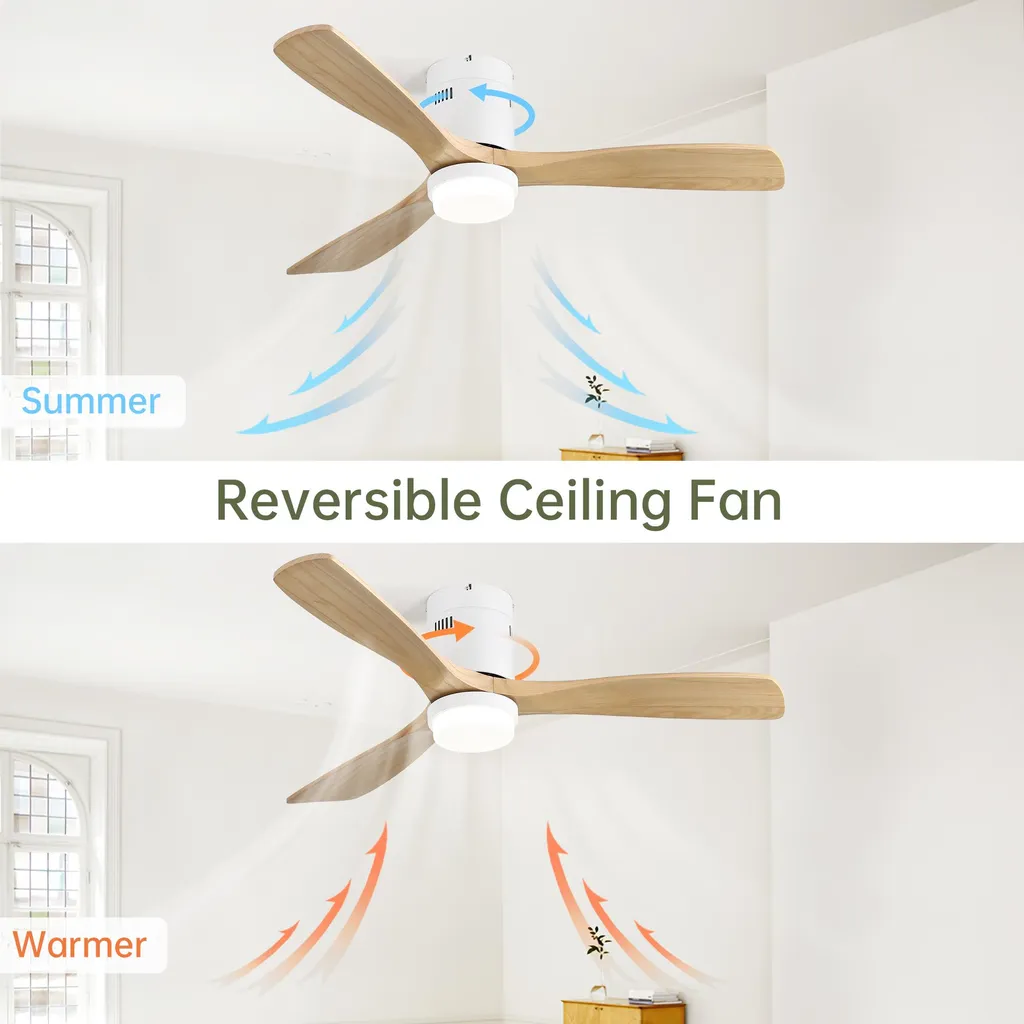 Ventilateur de plafond silencieux moteur DC blanc contre la chaleur