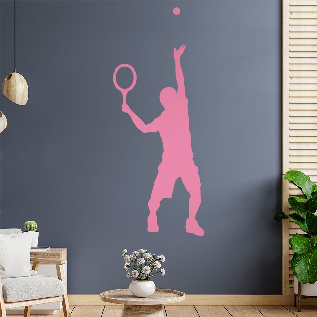 Tennisspieler Figur Wandtattoo Wandaufkleber Wall Sticker - Dekoration, Küche, Wohnzimmer, Schlafzimmer, Badezimmer