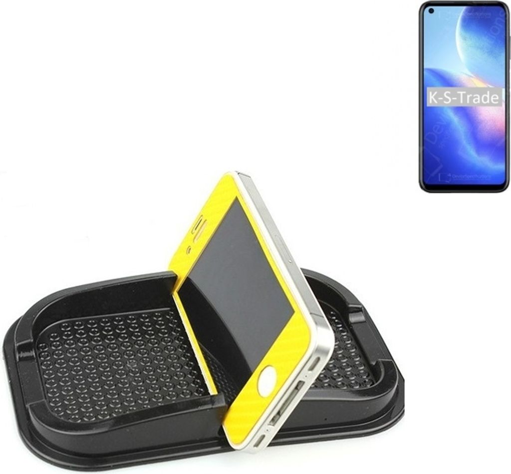 K-S-Trade Auto Anti Rutsch Matte Smartphone-Halter kompatibel mit Blackview A90 Haft Pad Armaturenbrett Handy-Halterung Silikon