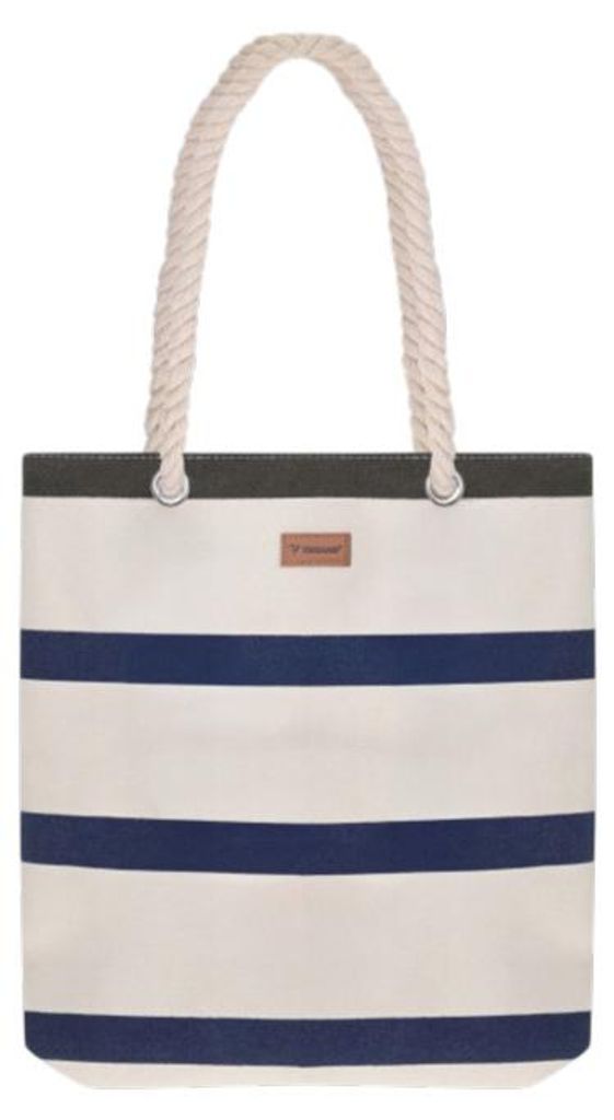 Trizand 27597 Bolsa de playa de 18 l, azul y blanca Imagen del producto 