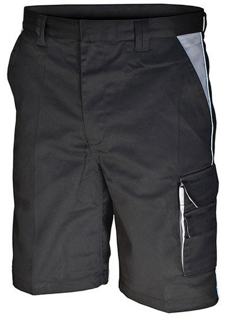 Carson Contrast - Arbeitshose Shorts für Herren/Damen Unisex LT6121 (62R) (Schwarz/Grau)