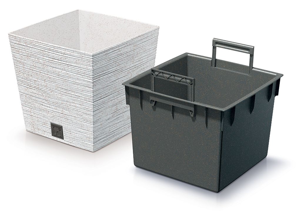 Kunststoffeinsatz Topf weiß Furu Square 29,5 cm Produktbild 