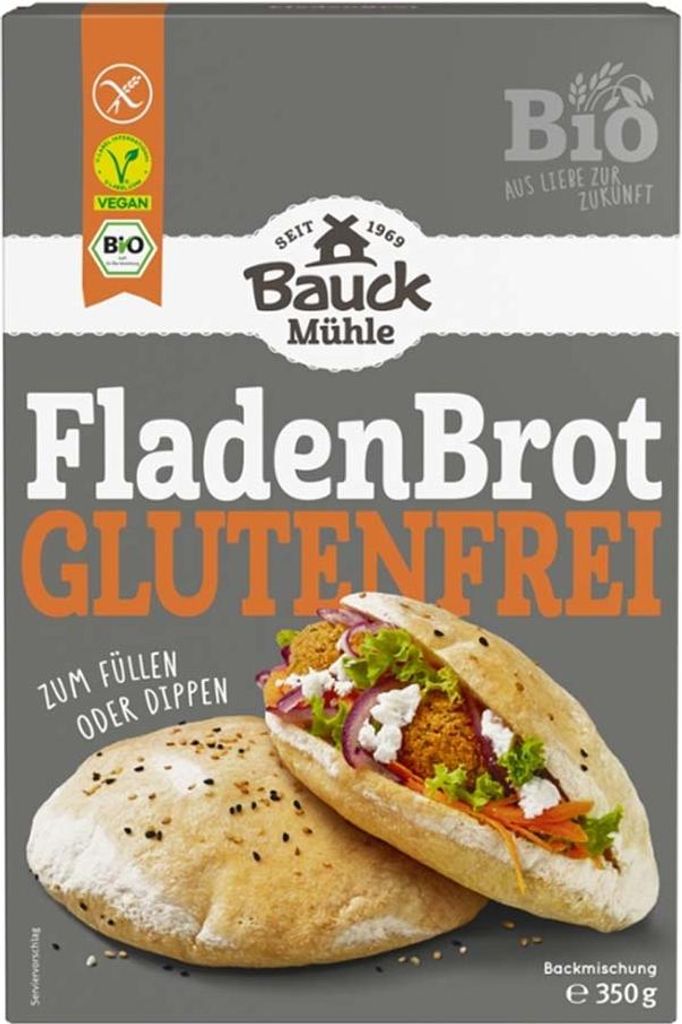 Bauck Mühle Fladenbrot Backmischung  350g Produktbild 