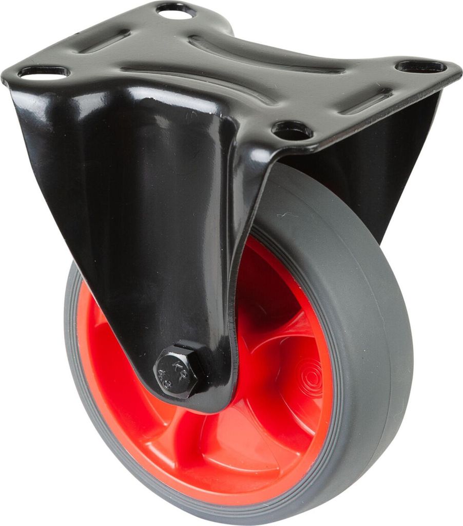 BS Rollen BS Transportrolle L810, Bockrolle Ø 100mm,B 32mm,110kg mit Anschraubplatte,grau