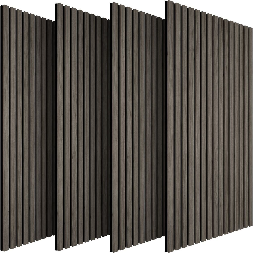 tectake® Akustikpaneele Sonic Wall Holzoptik in Eiche grau Produktbild 
