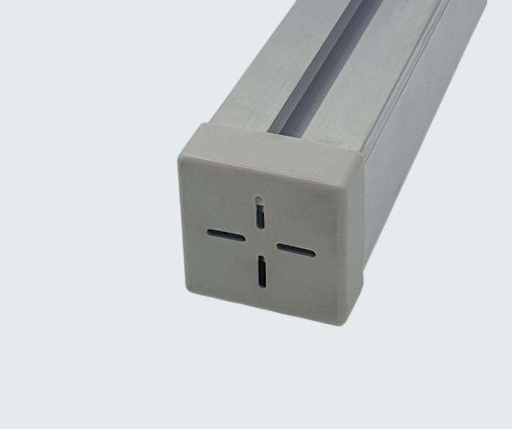 Endkappe Abdeckkappe 40x40 mm Grau Solarschiene PV- 4 Stück