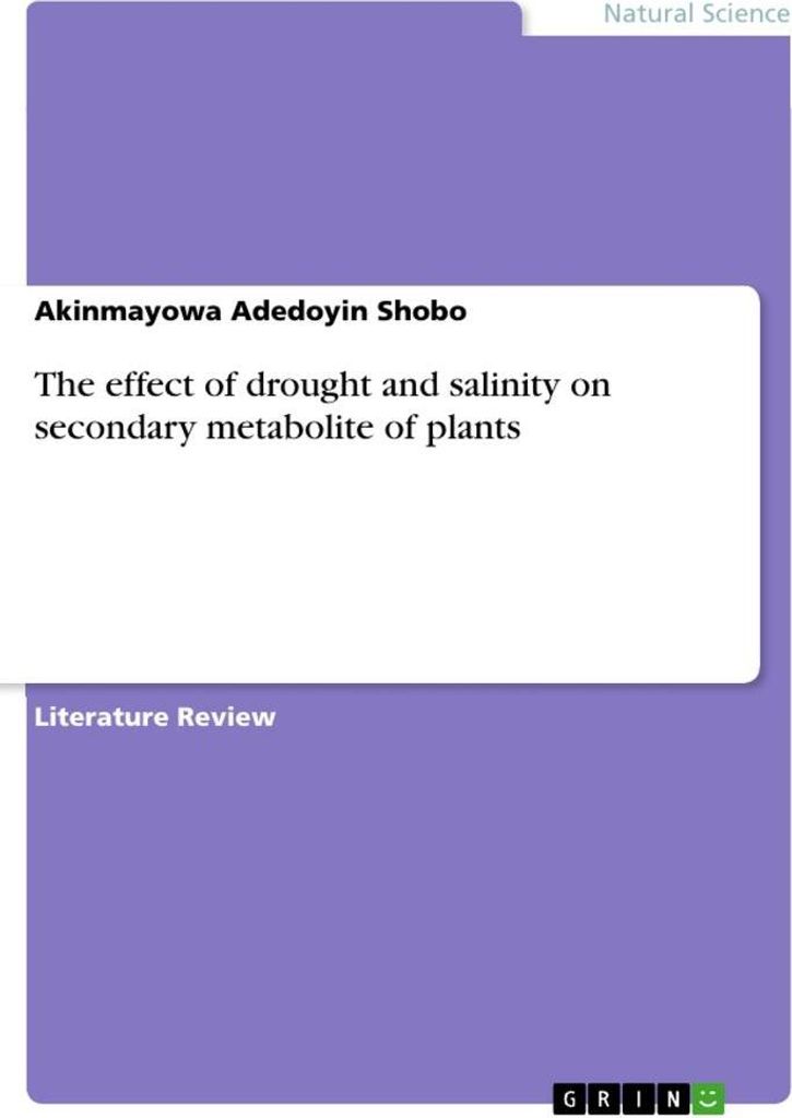 The effect of drought and salinity on secondary metabolite of plants