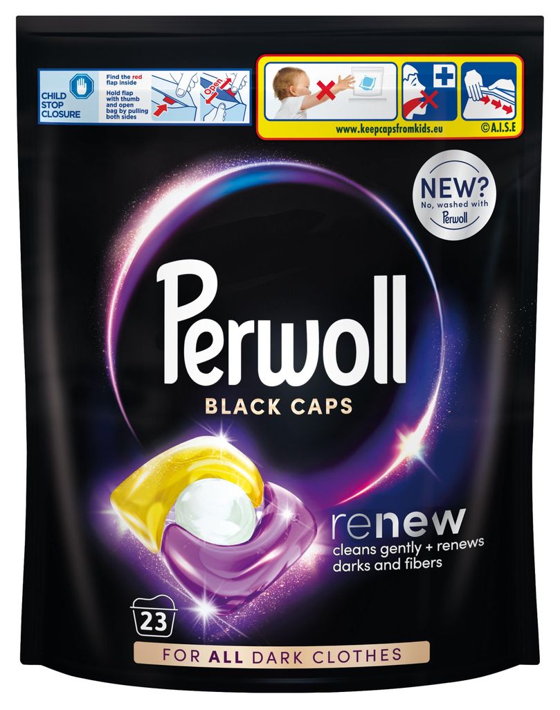 Perwoll Kapseln zum Waschen schwarzer Textilien, 23 Stück Produktbild 