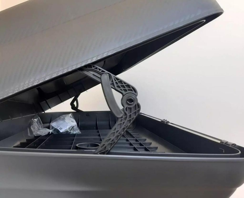 Artplast | Dachbox - 400 L - Schwarz - 169x79x37 cm - Tragfähigkeit 75 kg - Befestigung mit U-Halterungen - Diebstahlsicherung