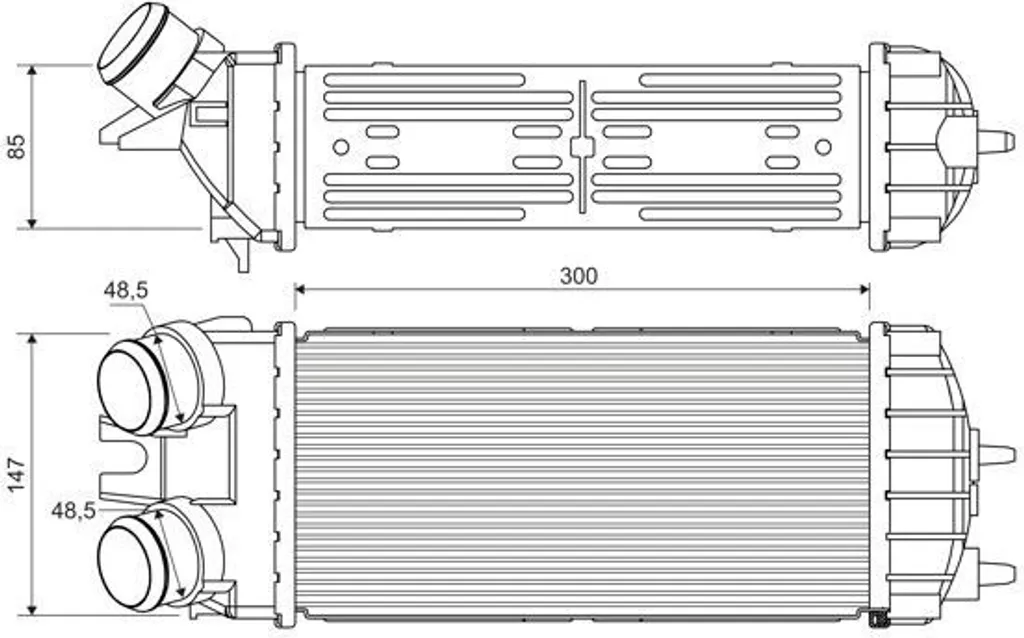 Refroidisseur d'air Valeo 817706 OE 0384 G5 pour Xsara et Berlingo