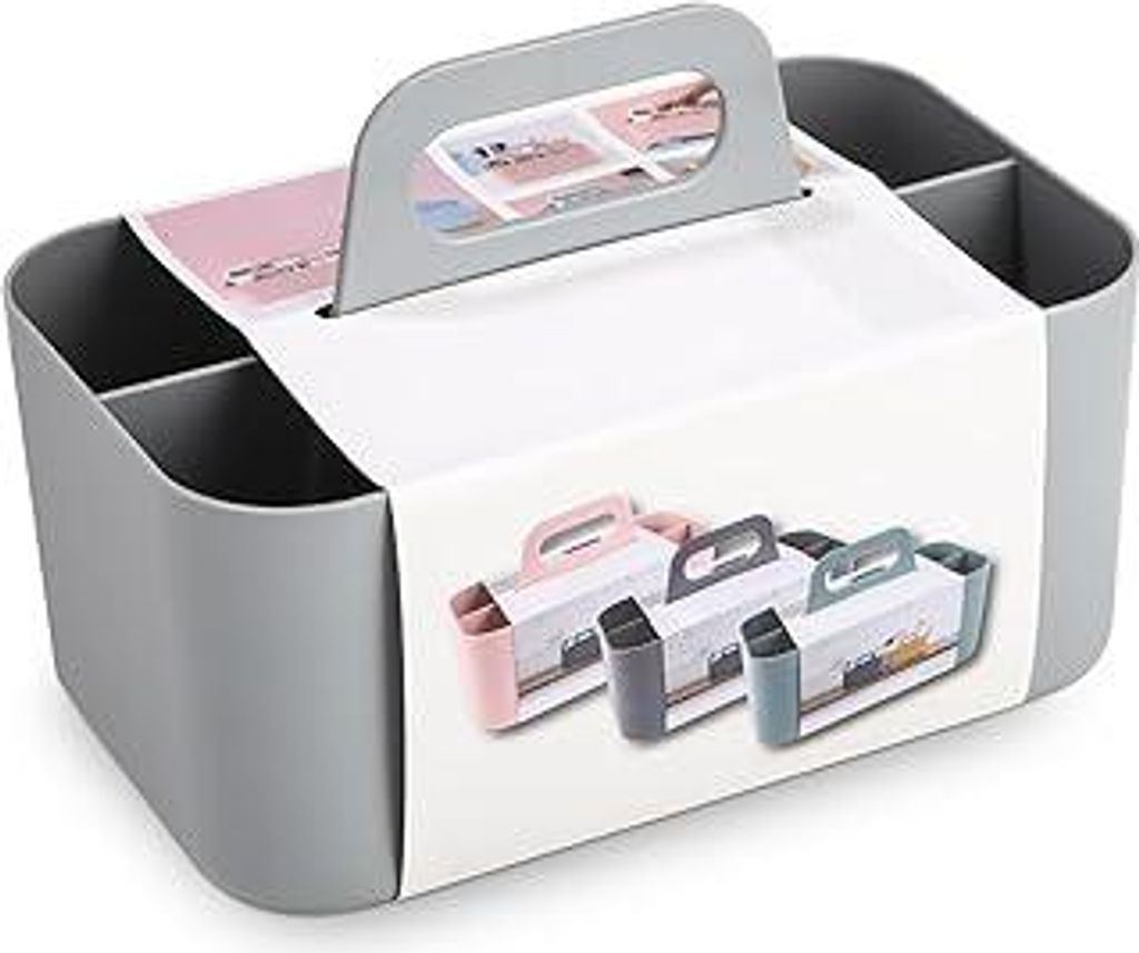 Mehrzweck Korb Organizer,Tragbarer Stapelbarer Kunststoffkorb mit Griff,Reinigungskorb, Bastelkorb,Schreibtischkorb,Bathroom Organizer,Aufbewahrung...