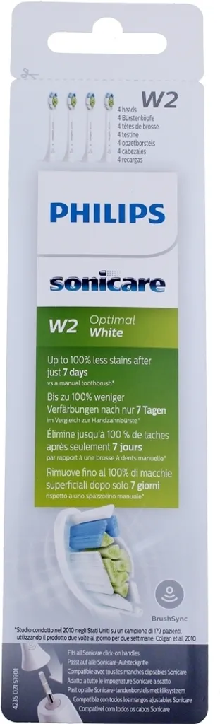 Lot de 4 Têtes de Brosse à Dents Électrique Philips Sonicare HX6064/10 - 3