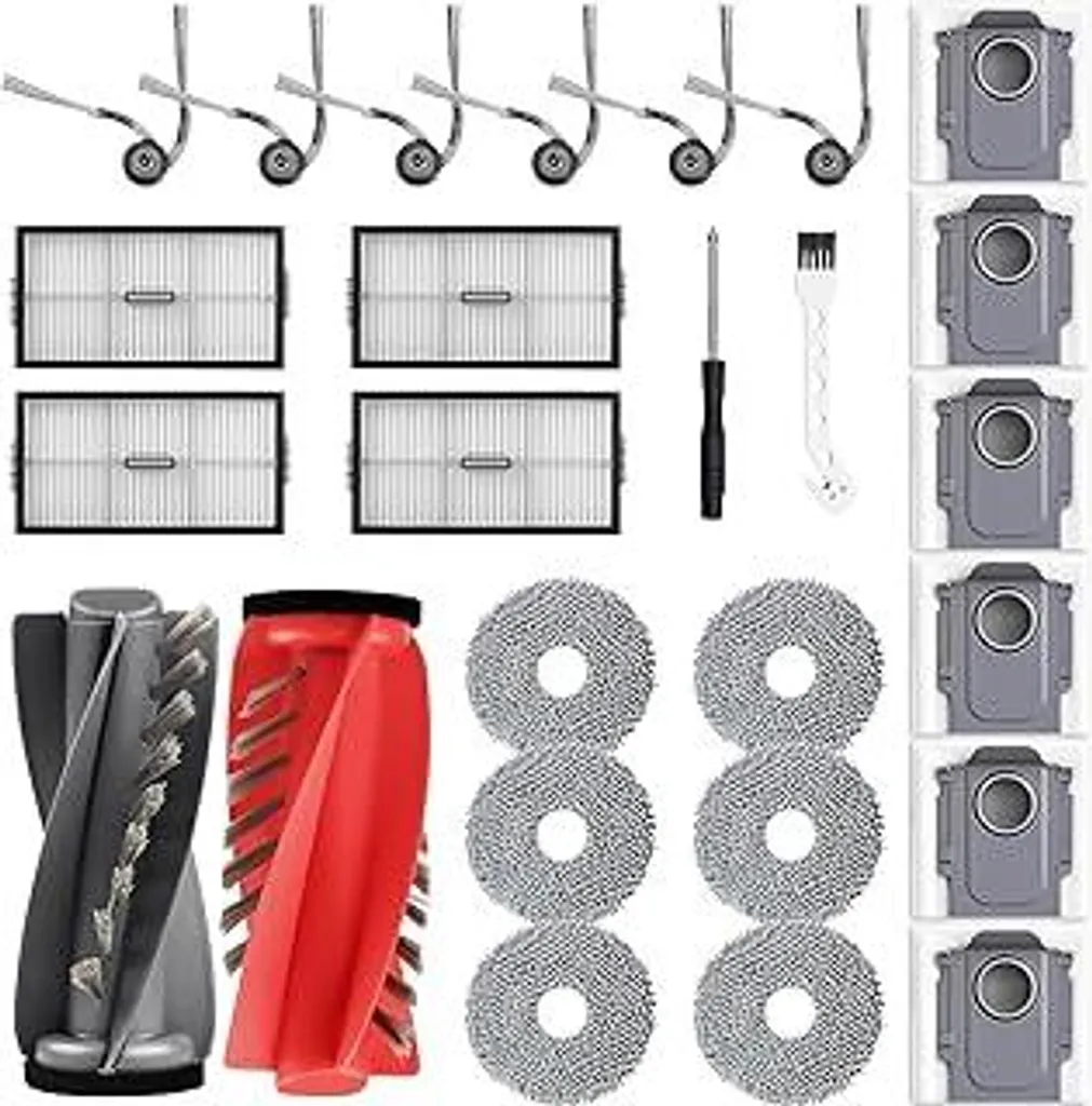 Kit Accessori Ricambio Per Roborock Saros 10R / G20S Ultra - 24 Pezzi: Spazzole, Filtri, Panni Mocio, Spazzola Laterale E Pulizia - 3