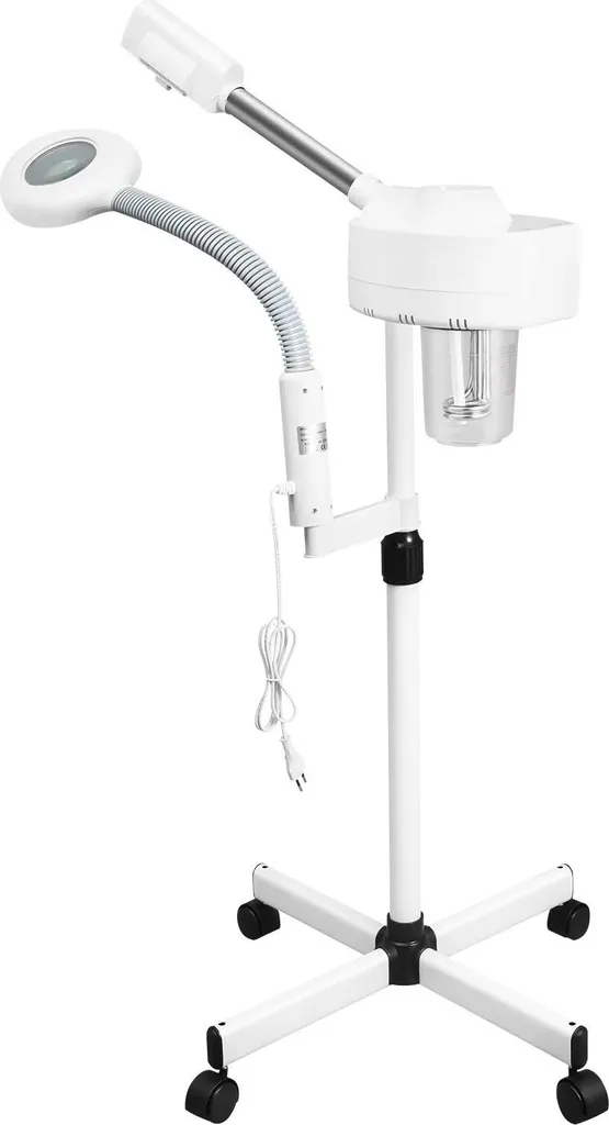 Vaporisateur facial 800W et lampe loupe LED 5X à nettoyage profond